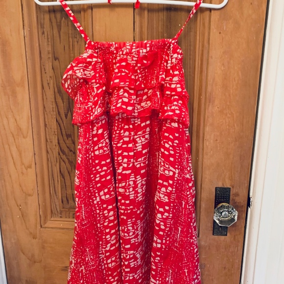 2b.rych silk coral strapless halter mini dress - Picture 1 of 7